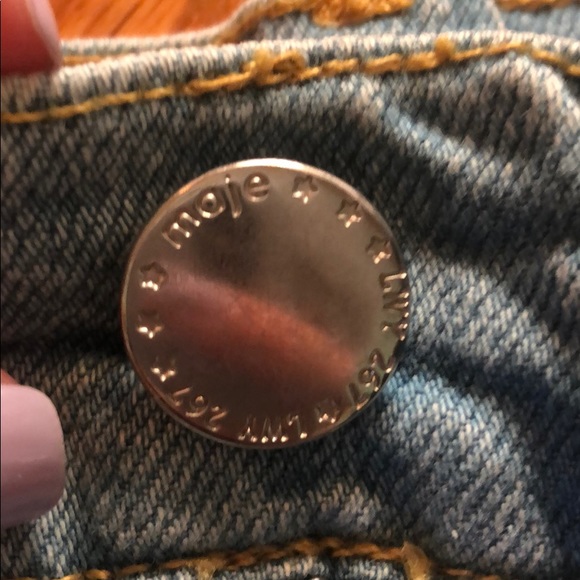 Maje Ilion high-rise denim shorts - Picture 4 of 6